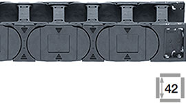 e-chain® with crossbars at every link