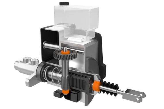 Brake booster with iglidur plain bearings